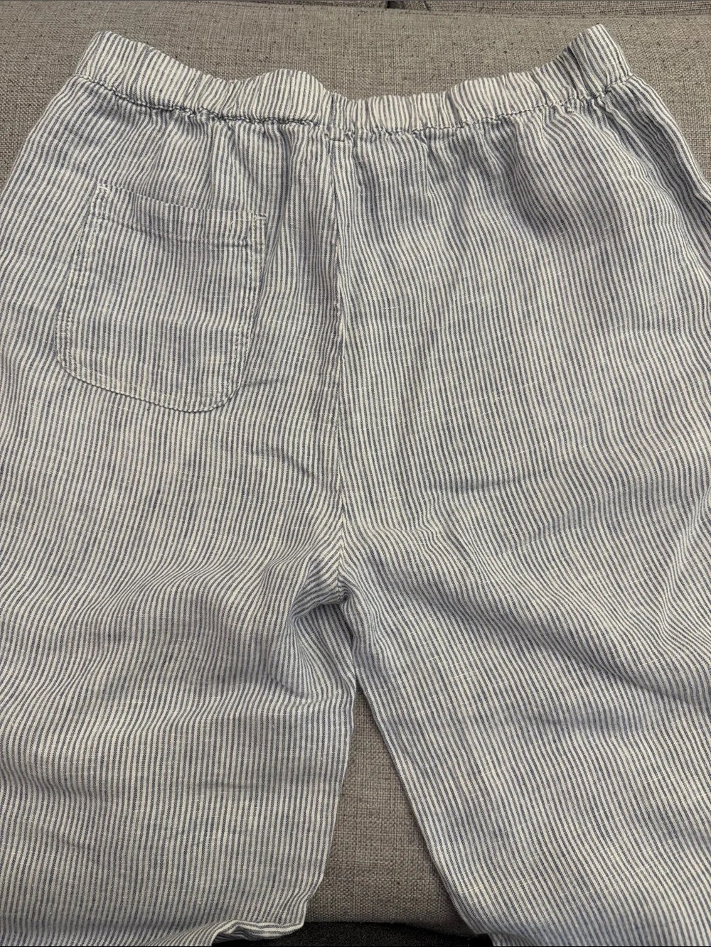 Quince 100% European Linen Blue Pinstripe Pants Small - Picture 5 of 8